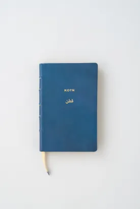 Handbound Leather Notebook in Lotus Blue