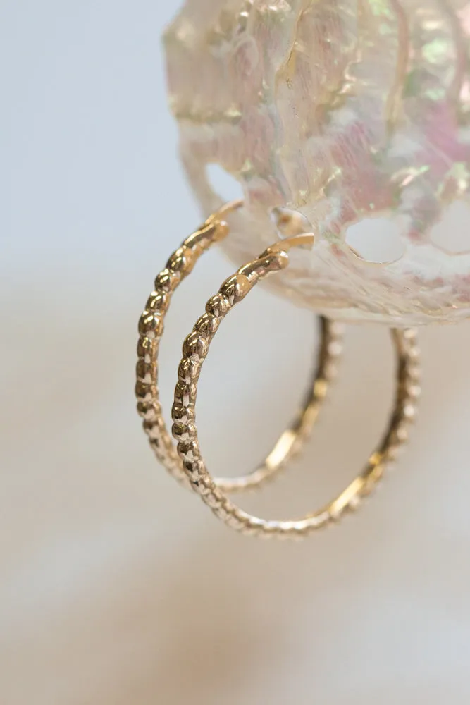 Hoops ~ Caviar Large in Gold