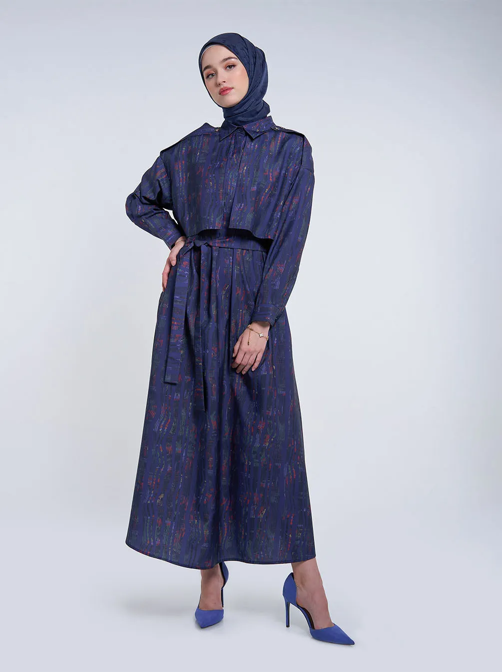 JARNA LAYERED DRESS NAVY