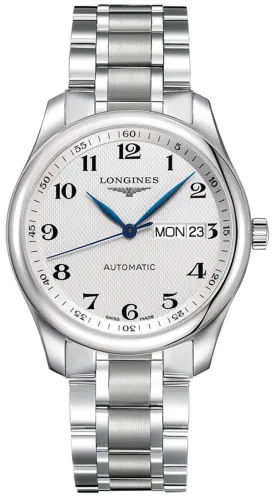 Longines Master Collection Automatic Stainless Steel Silver Dial Day/Date Mens Watch L2.755.4.78.6