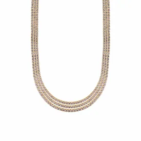 Luxe Tennis Layered Necklace Gold