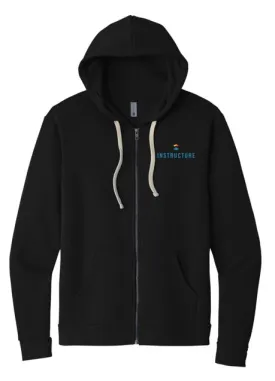 Next Level Apparel® Unisex Santa Cruz Zip Hoodie - Black