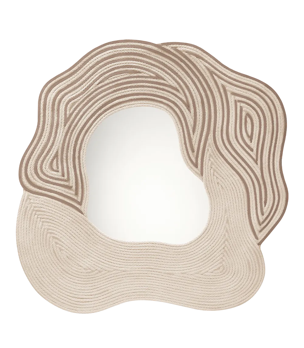 Oco Mirror - Textured Taupe