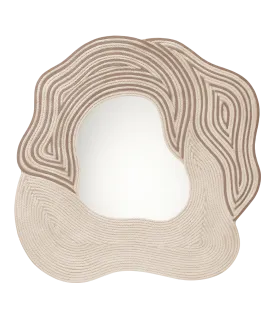 Oco Mirror - Textured Taupe