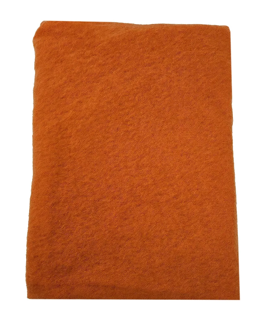 Orange Small Cashmere Plain Scarf