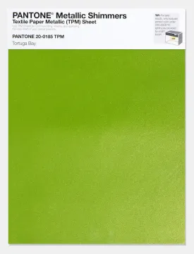 Pantone Metallic Shimmers Textile Paper Metallic Sheet 20-0185 Tortuga Bay