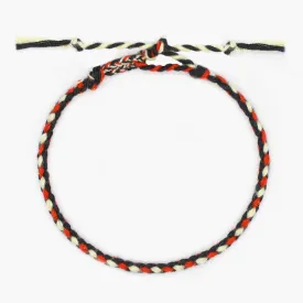 Pranayama Cotton Bracelet (Black/Red/Cream)