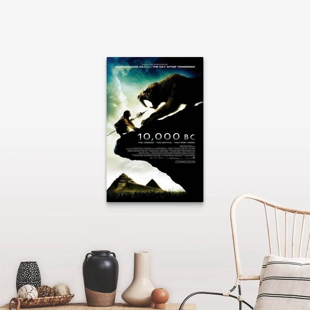 "10,000 B.C. - Movie Poster - UK" Canvas Wall Art