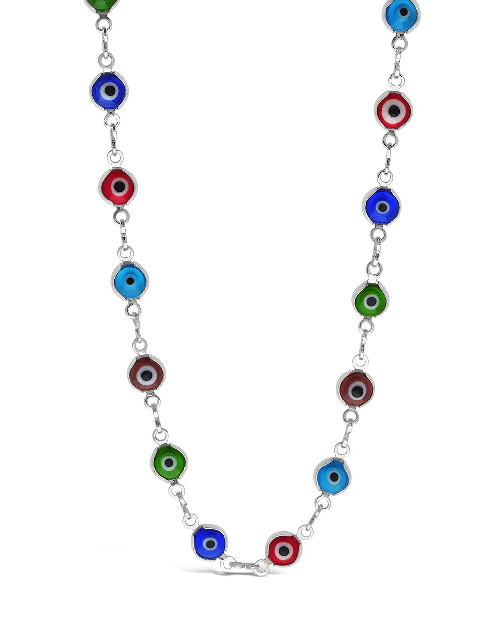 Rainbow Enamel Evil Eye Glasses Chain