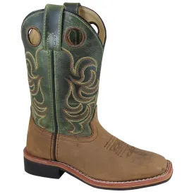 Smoky Mountain Toddler Autry Brown Distress/Green Crackle Cowboy Boot