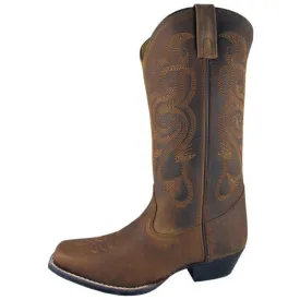 Smoky Mountain Women's Brown Oil Distress Square Toe Boot