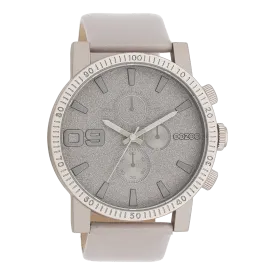 Taupe OOZOO watch with taupe leather strap - C11311