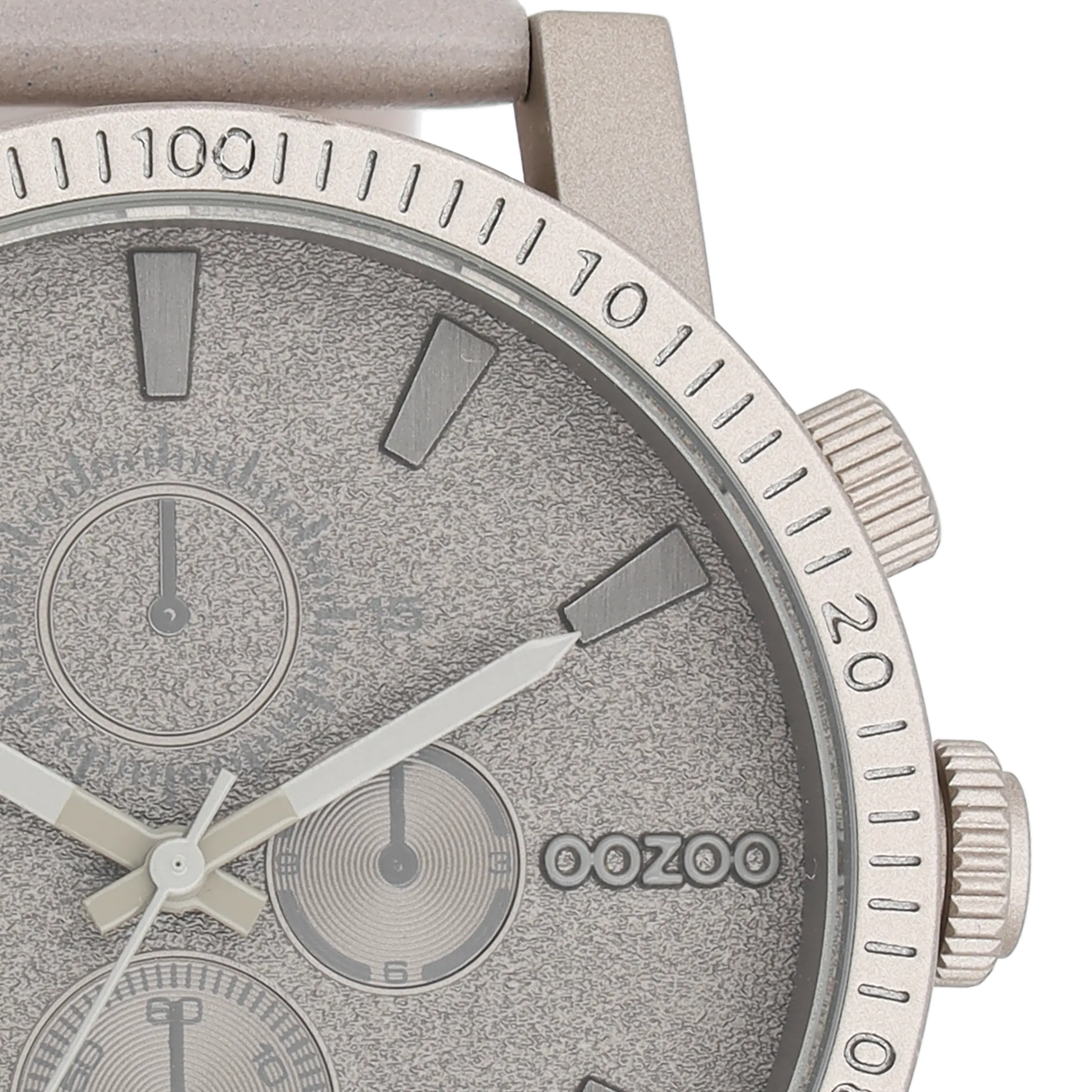 Taupe OOZOO watch with taupe leather strap - C11311