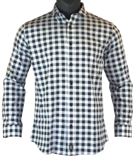 The Titan - Grey Plaid Long Sleeve