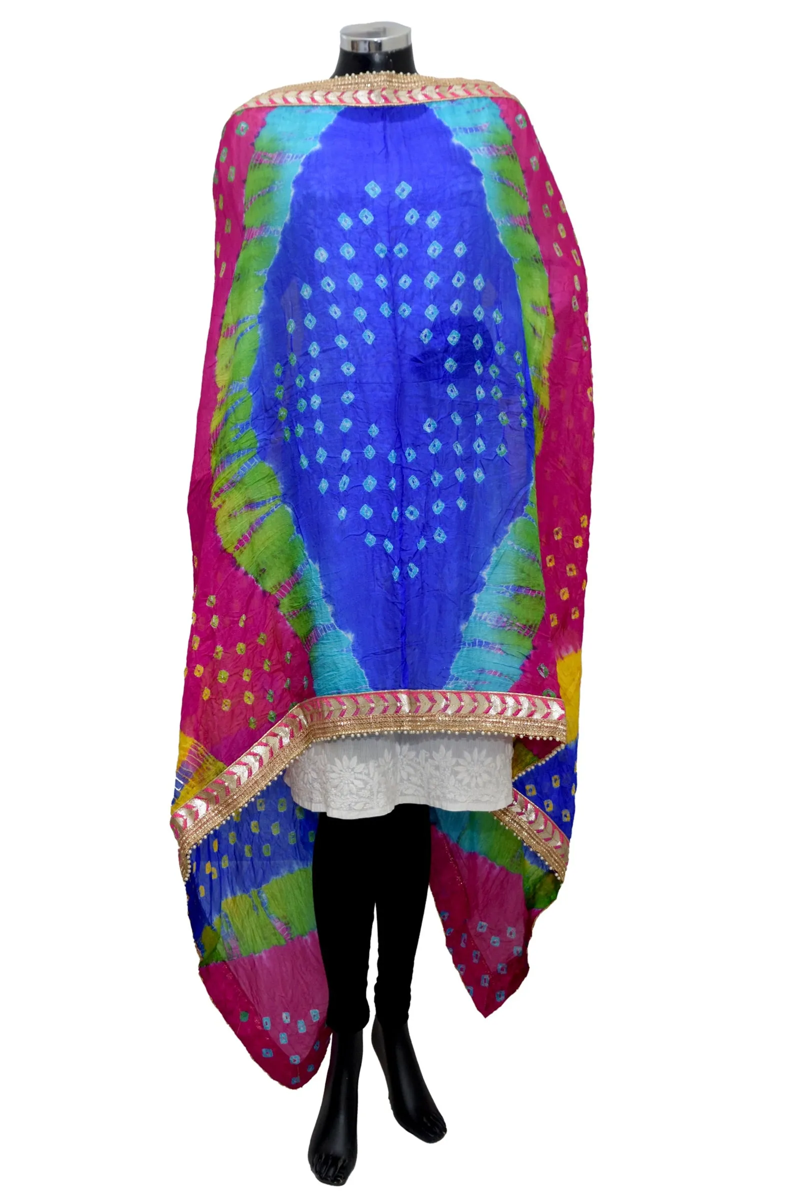 Tie dye dupatta artsilk #fdn1587-91