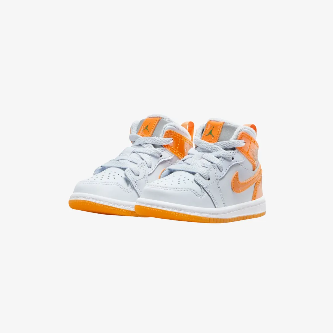 toddler jordan 1 mid se (football grey/orange peel)